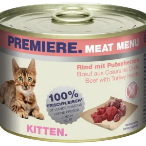 Schnäppchen PREMIERE Meat Menü Kitten Rind und Putenherz 200 g